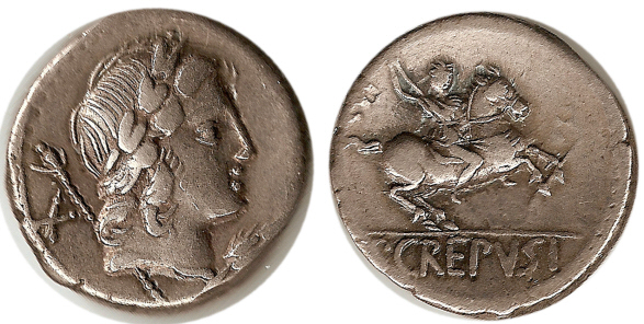 Denario CREPUSIA 82-81 a.C.